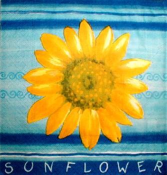 Serviette Sunflower blue