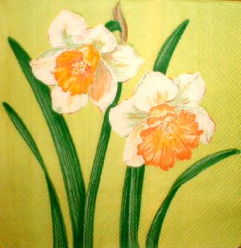 Serviette Narcissus yellow