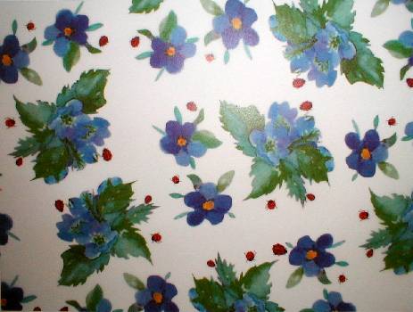 Transparentpapier blaue Blüten