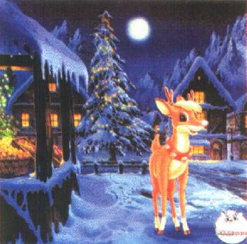 Serviette Rudolph in der Weihnachtsstadt