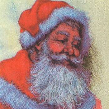 Serviette Weihnachtsmann creme