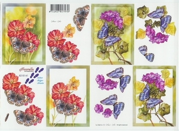 3 D Etappen Bogen (A4) Schmetterlinge von Nouvelle