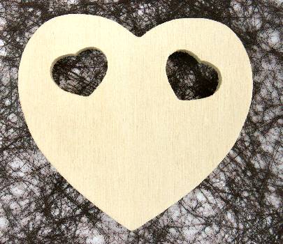 Streuteile Herzen in Herz aus Holz 5cm