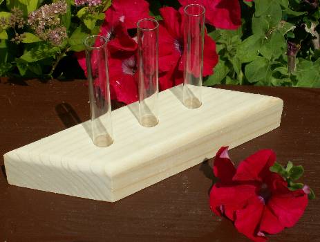 Reagenzglashalter aus Holz, gerade Form