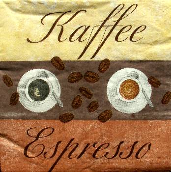 Serviette Kaffee, Espresso