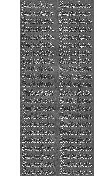 Ziersticker 10x23cm, Gutschein, silber